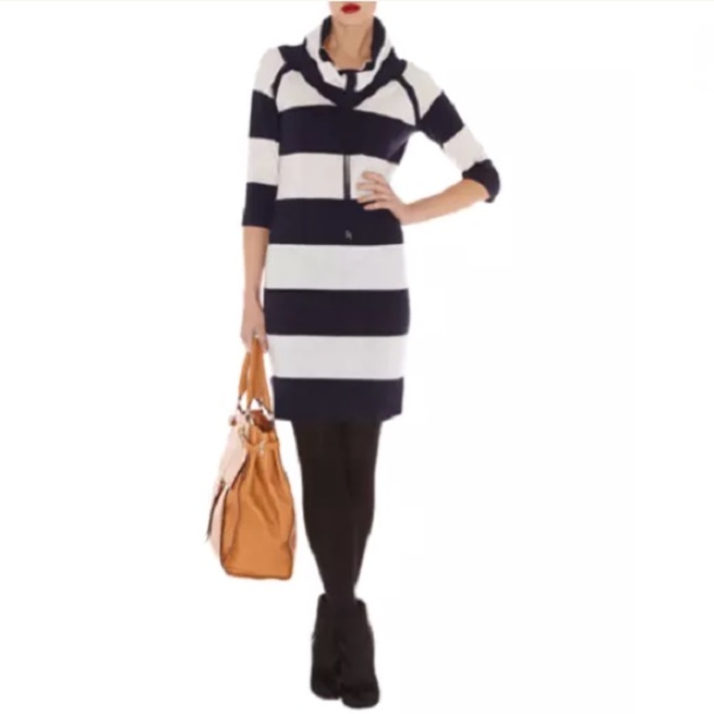 karen millen sporty stripe knit dress Dress clearance
